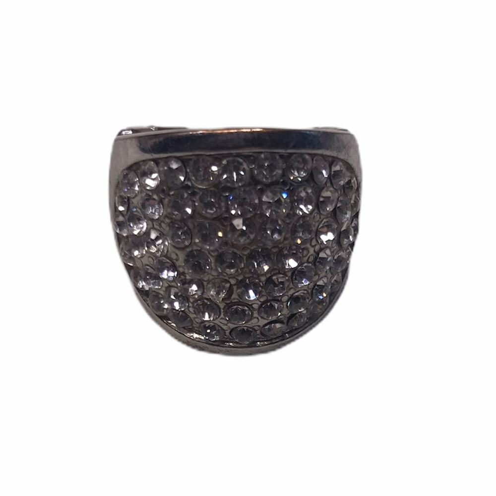 Vintage Stretch Bubble Ring with Rhinestones 7 - Picture 7 of 9